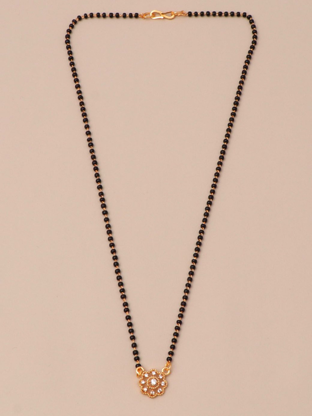 CAPILITE Jewellers Gold-Plated Zircon Mangalsutra