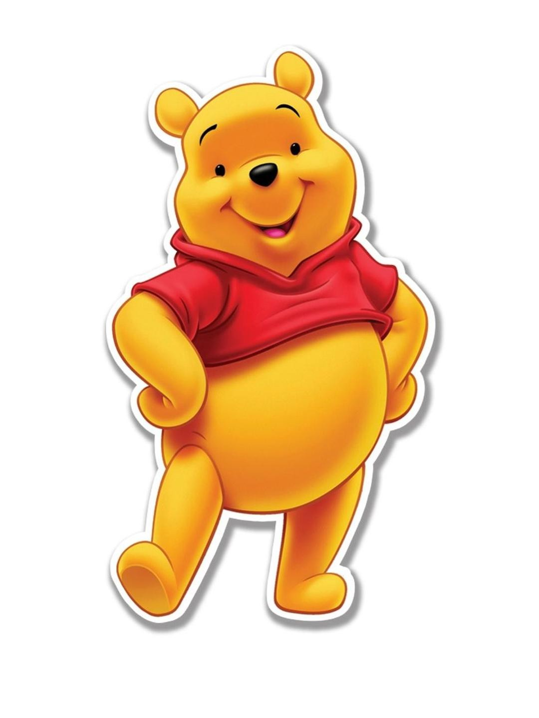 Evercaregifts Yellow Cartoon Pooh Fridge Magnet