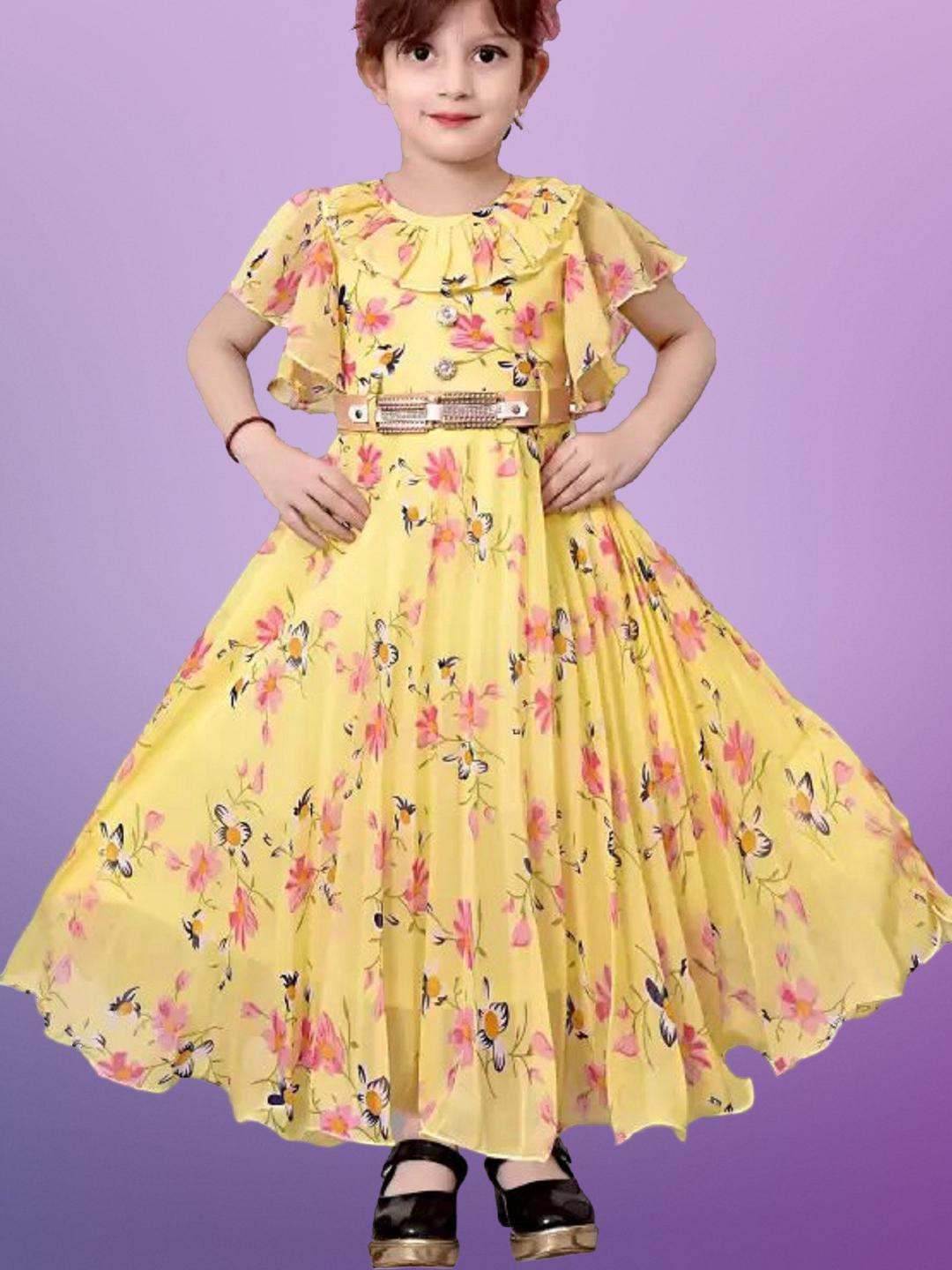 PRENA FASHION Girls Yellow Dresses