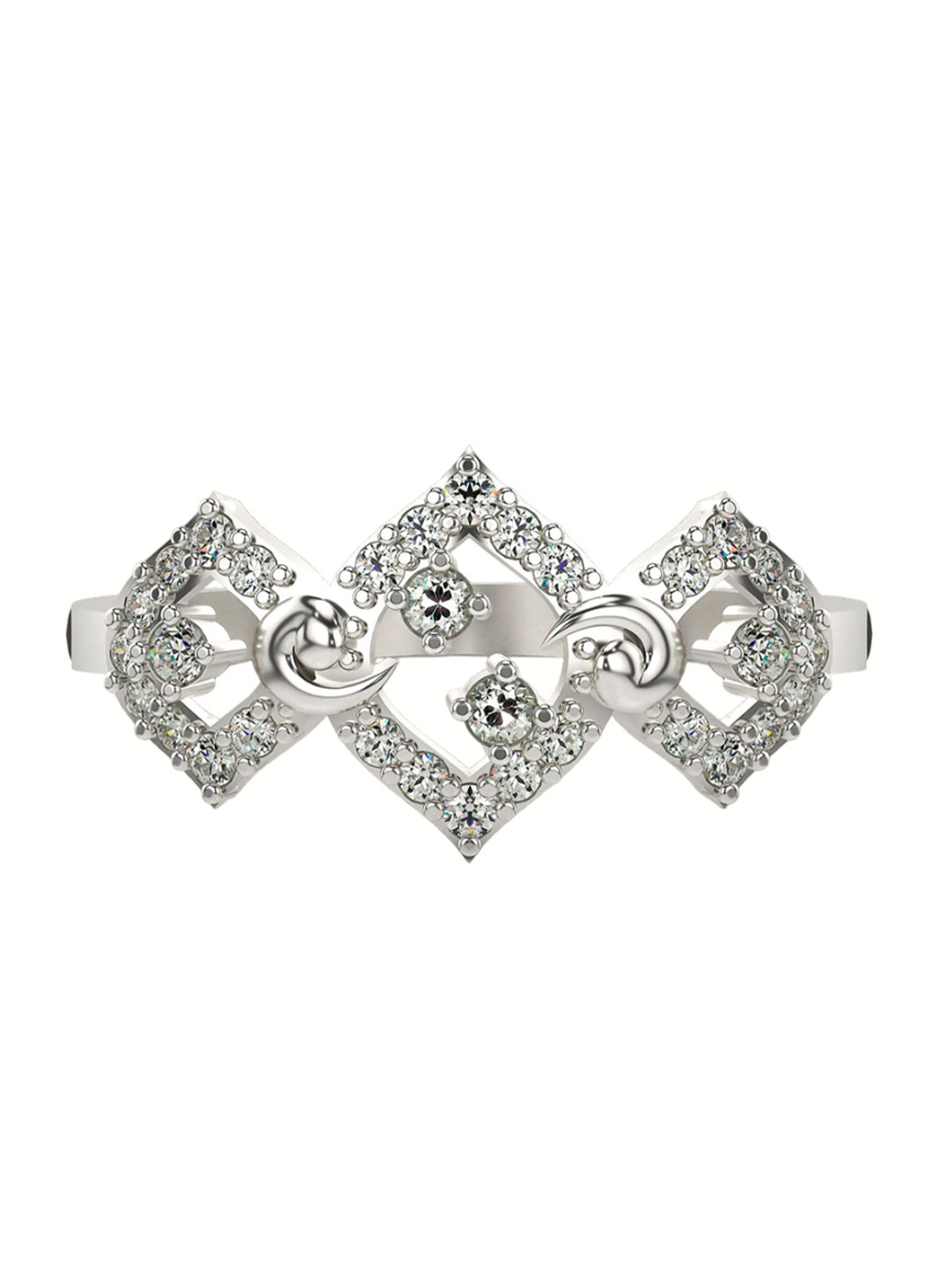VALANOVA Sterling Silver Diamond Ring