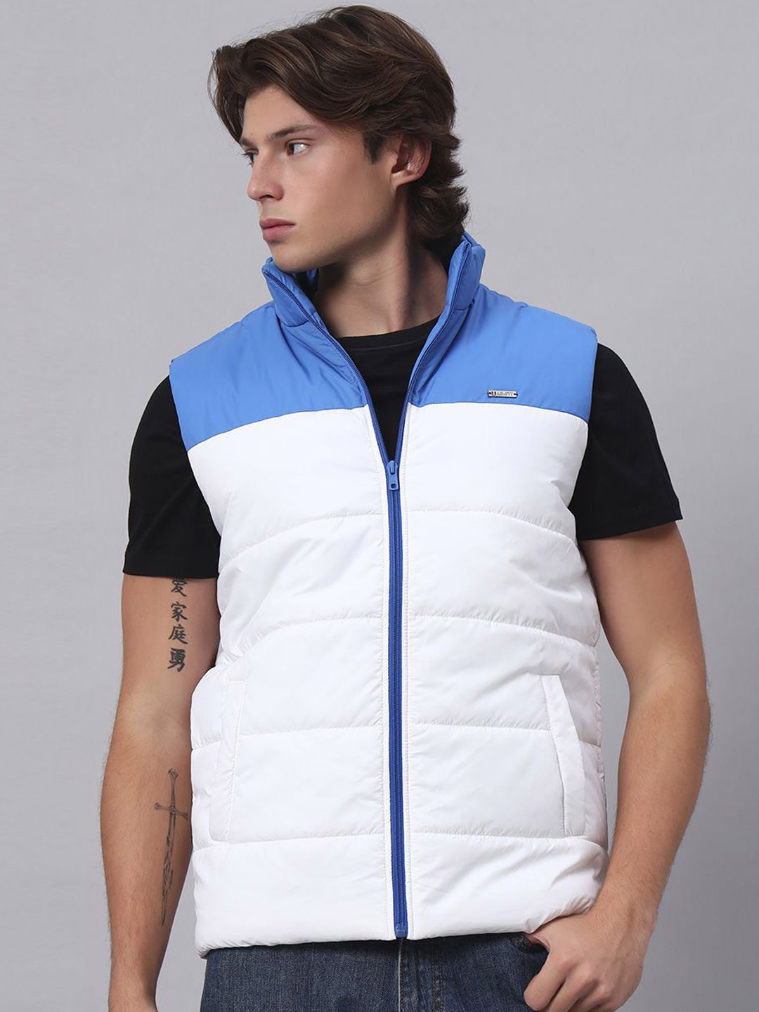 AR-FIT Mock Collar Sleeveless Lightweight Rapid-Dry Bomber Jacket