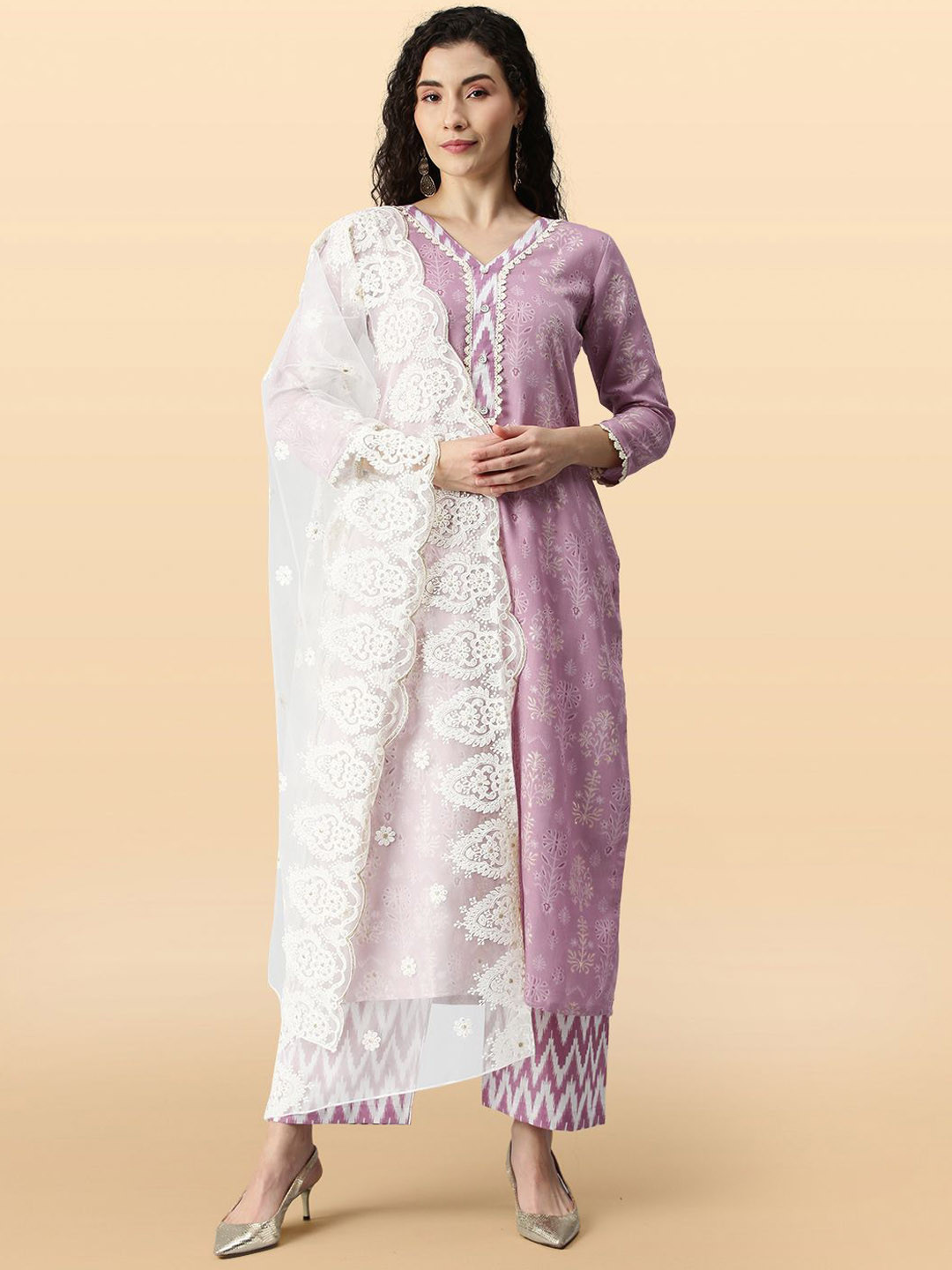 Anouk Rustic Floral Printed Unstitched Dress Material