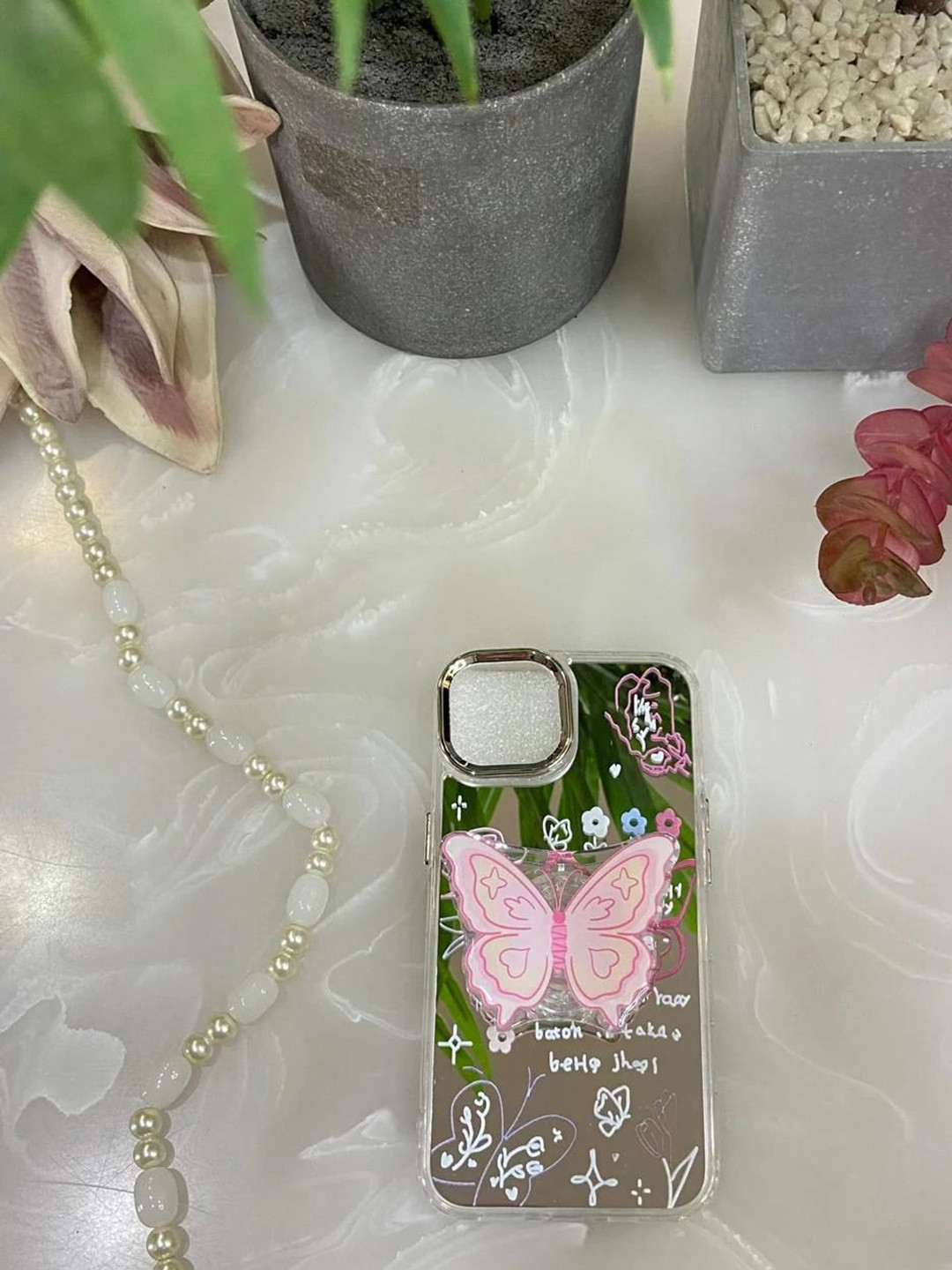 CASE CREATION Butterfly iPhone 14 Pro Max Bumper Case Mobile Accessories