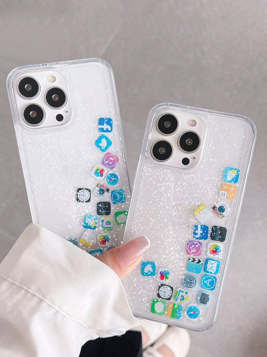 CASE CREATION Set of 2 Abstract Printed iPhone 13 Back Case Mobile Accessories