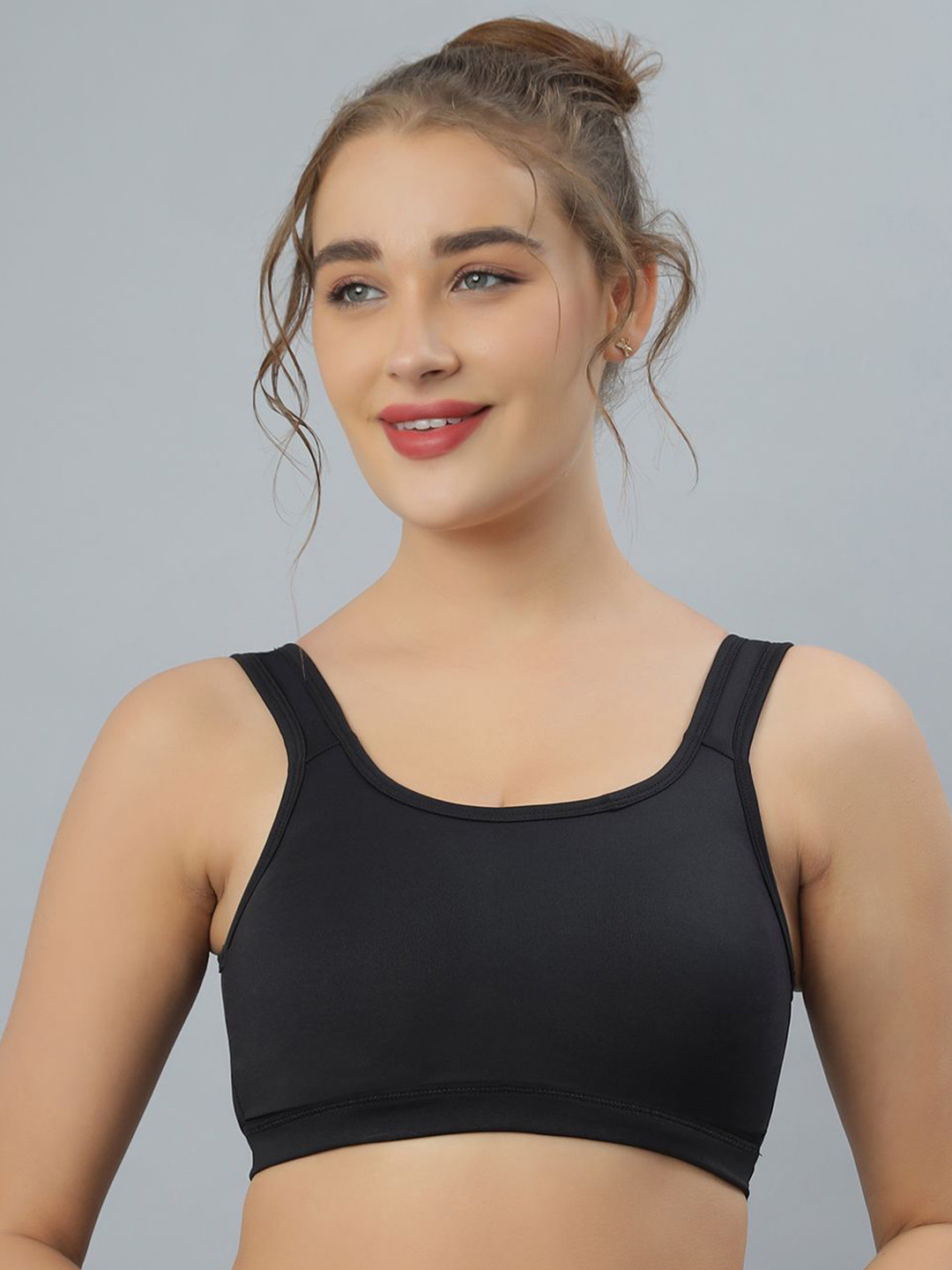 Luxora Women Full Coverage Lightly Padded Cotton Workout Metal