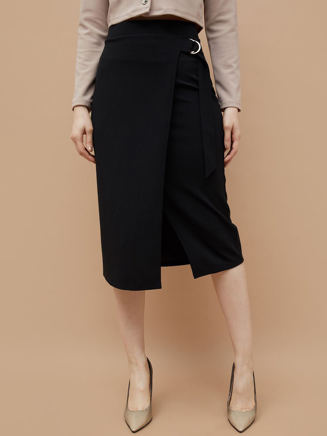 CODE by Lifestyle Wrap Knee-Length Skirt