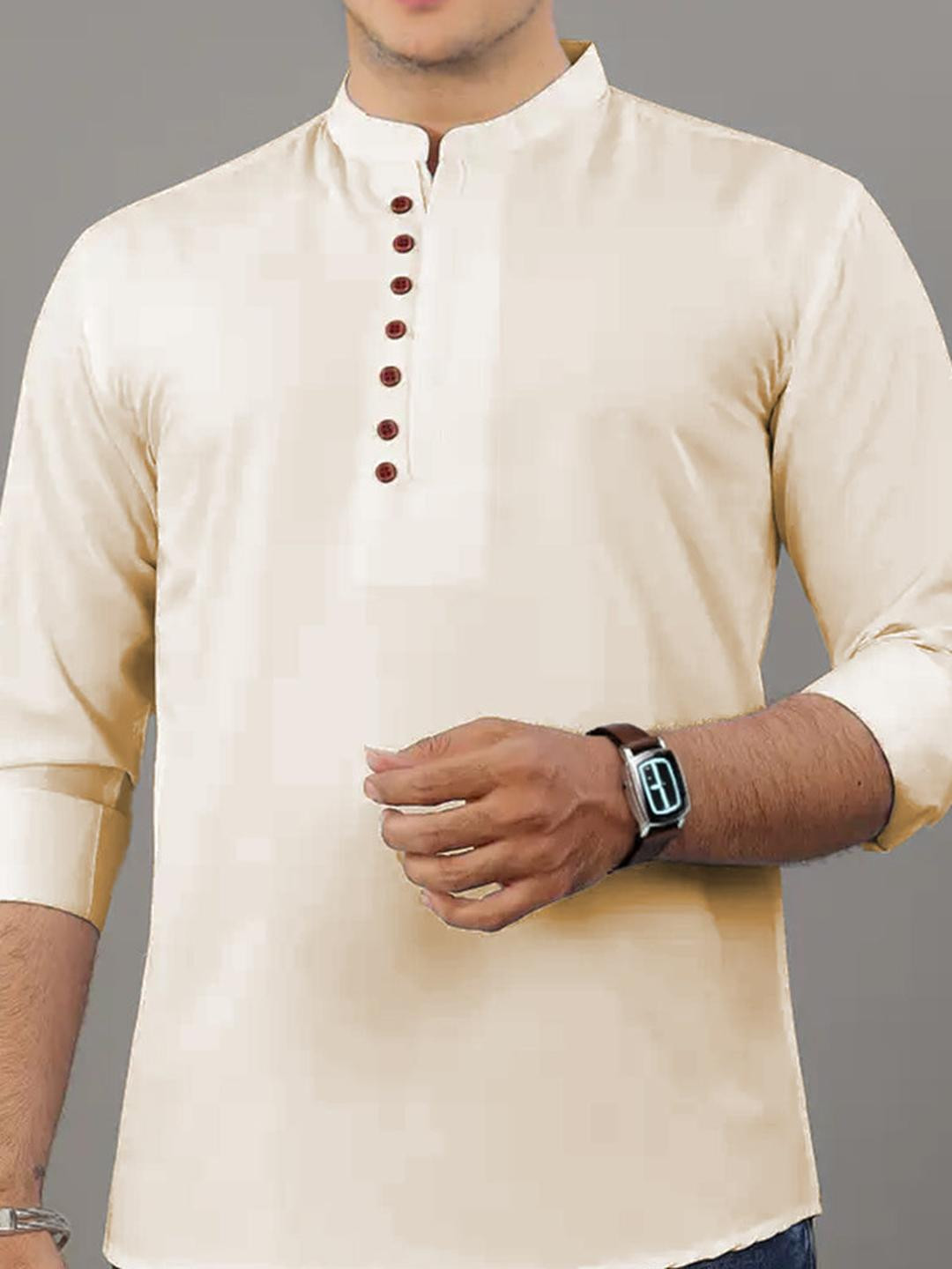 CROWNTAIL Solid Cotton Kurtas