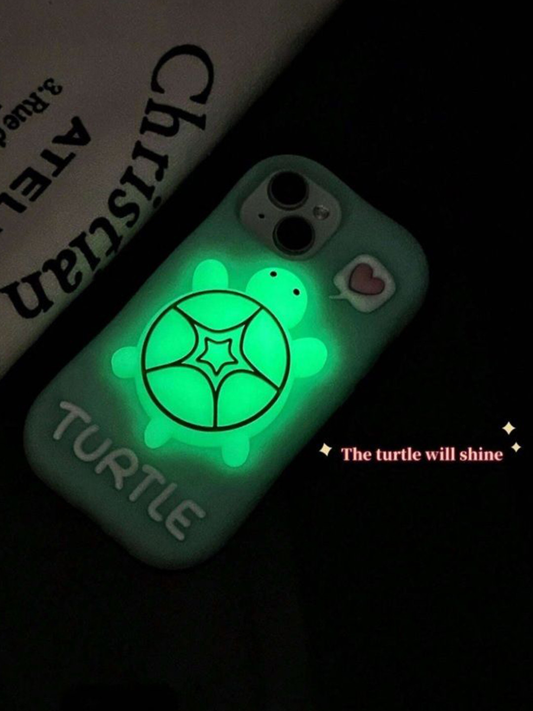 CASE CREATION Women Cute Luminous 3D Turtle Printed iPhone 11 Back Case Mobile Accessories