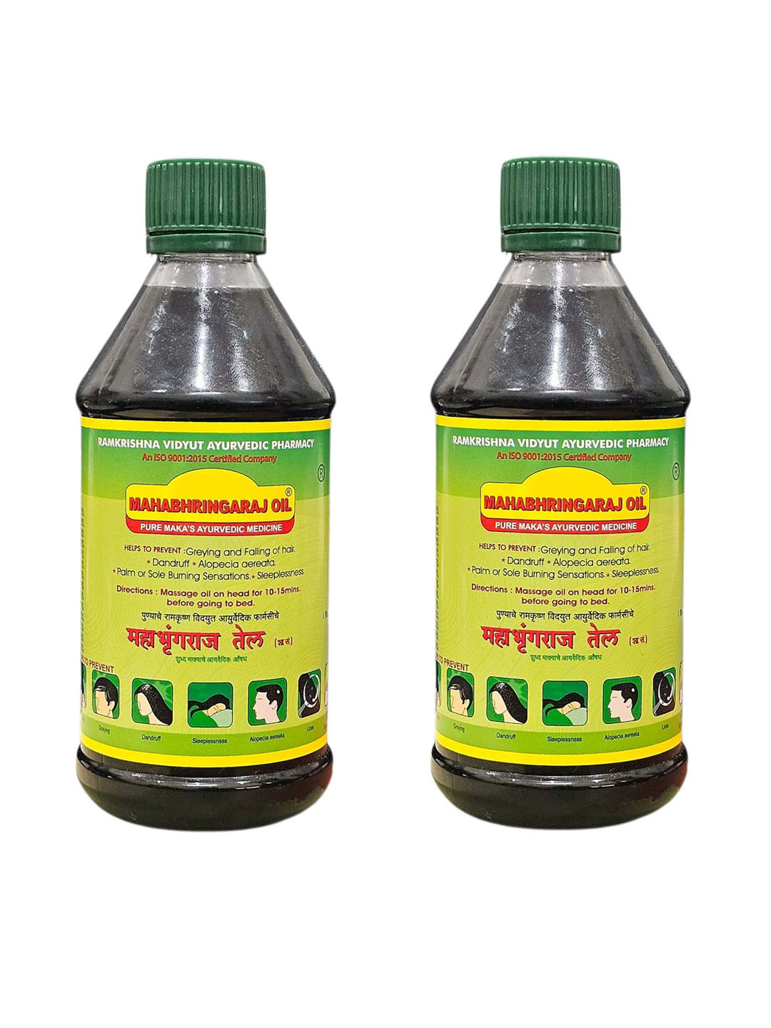 Mahabhringaraj Oil Set Of 2 Natural Hair Massaging Oil - 100 ml Each