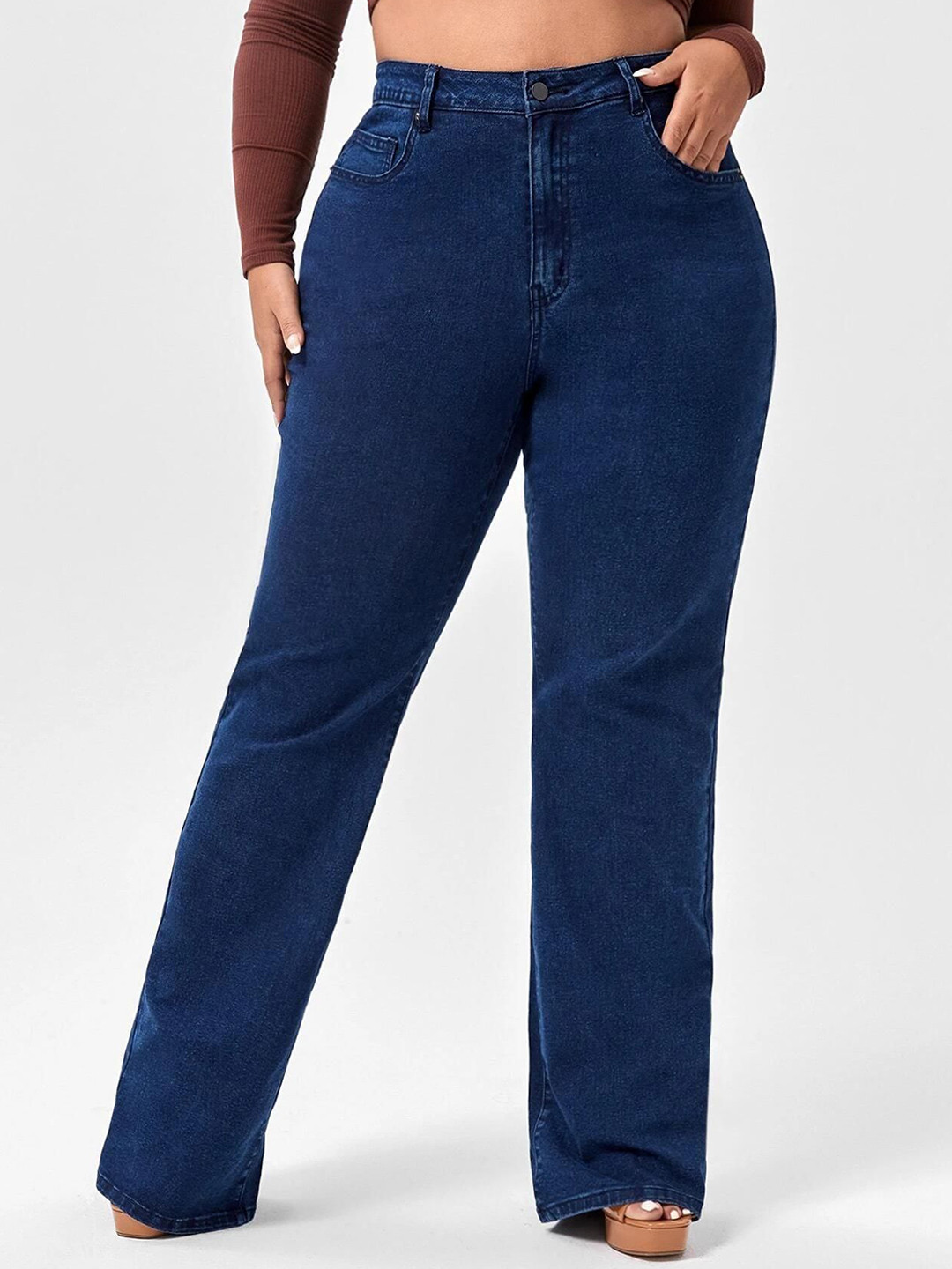 Stylecast X Kotty Women Plus Size Comfort High-Rise Regular Fit Stretchable Jeans