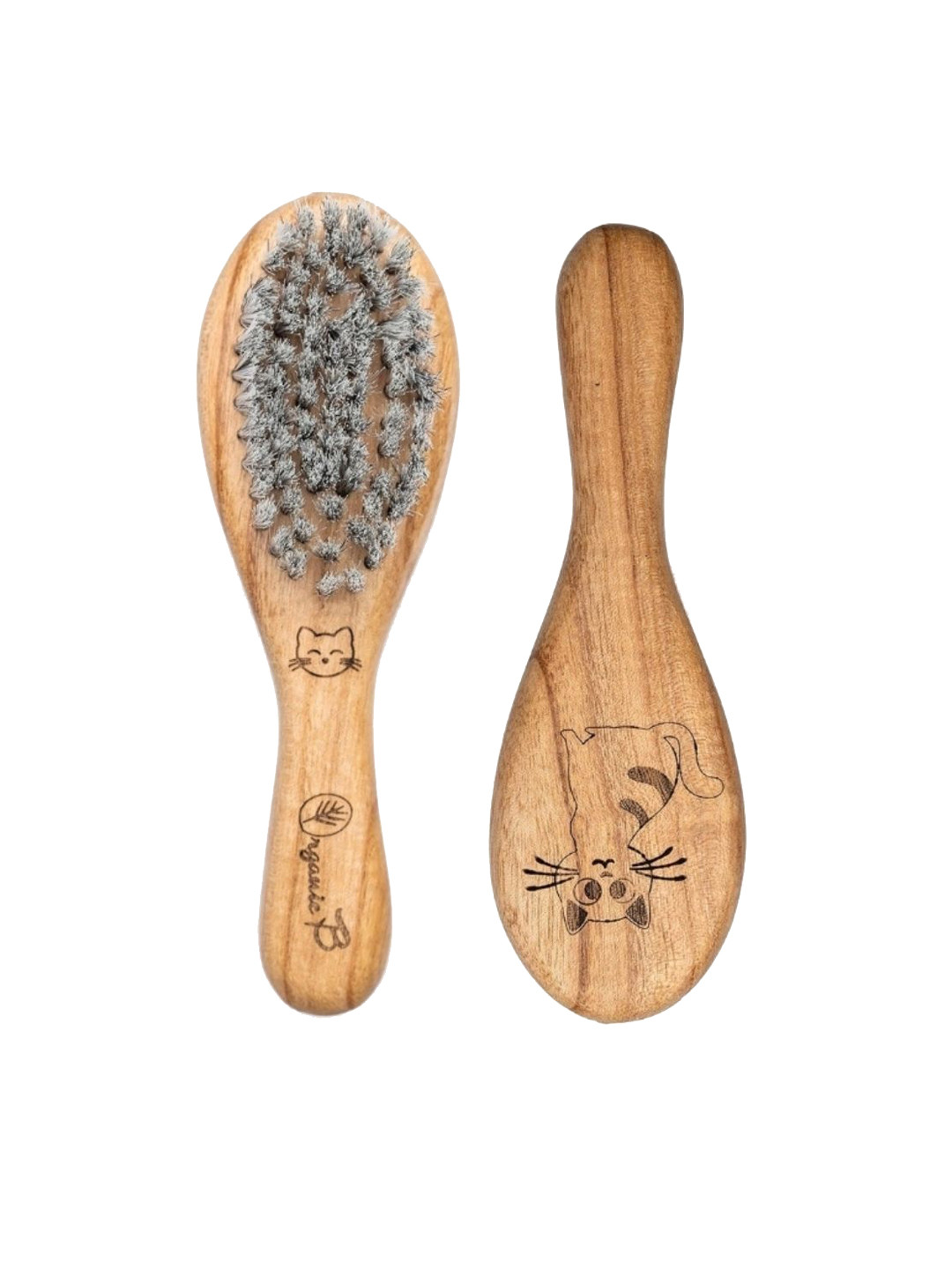 Organic B Toddler Cradle Cap Wooden Hair Brush