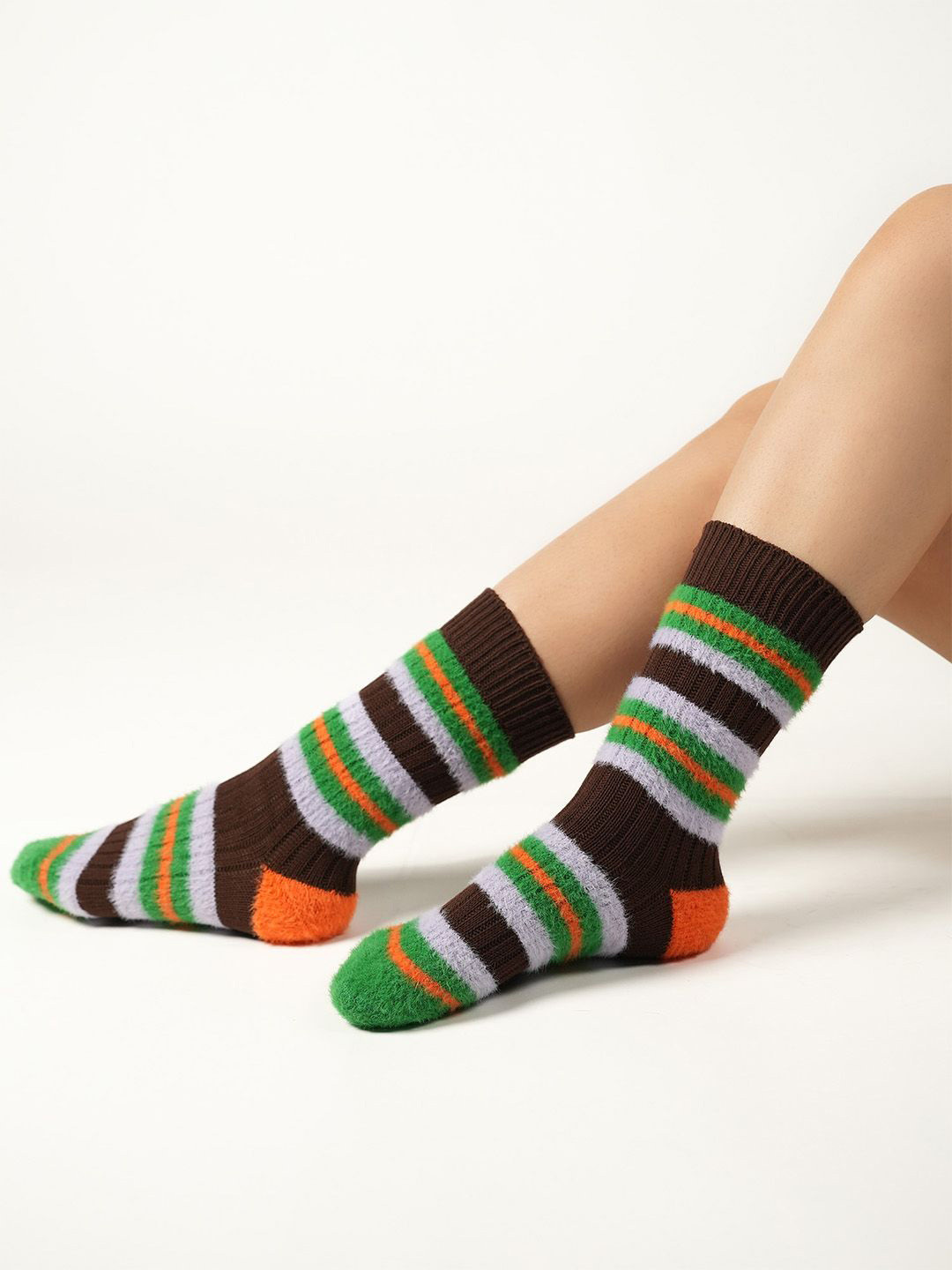Theater Women Striped Victory Vibes Calf Length Socks