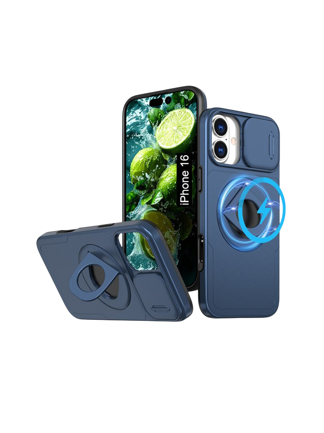 Luxury Kase Mag-Safe Shockproof Rugged Case with Ring Kickstand Mobile Accessories