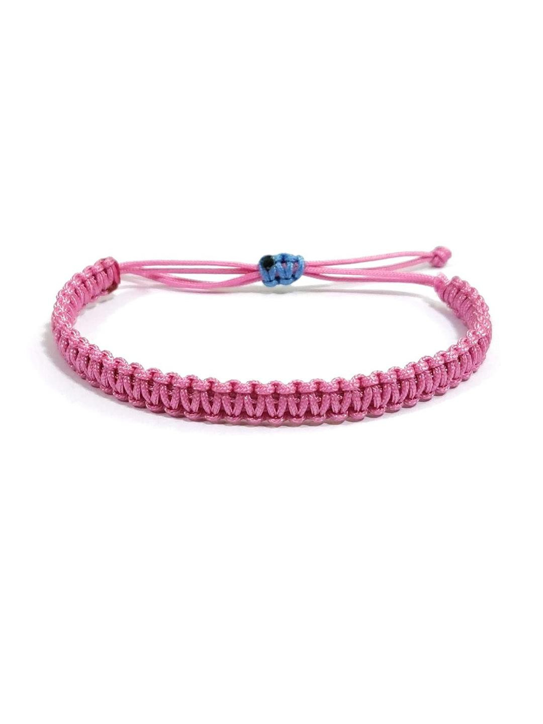QNAM Pink Fabric Bracelet