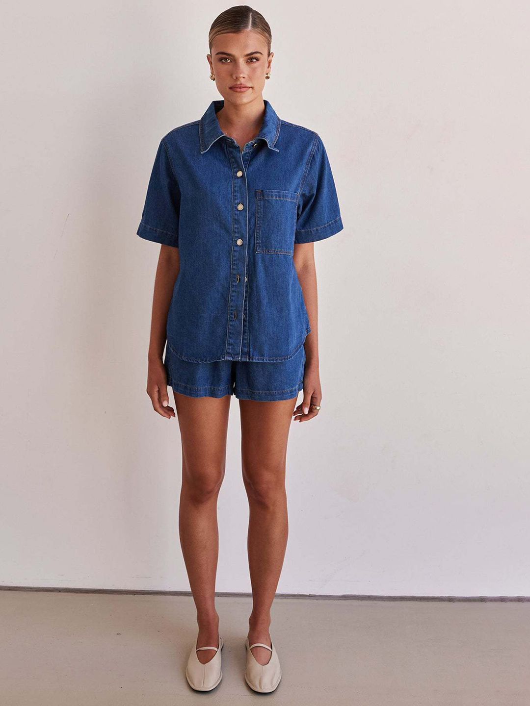 JC Mode Shirt With Shorts Co-Ords