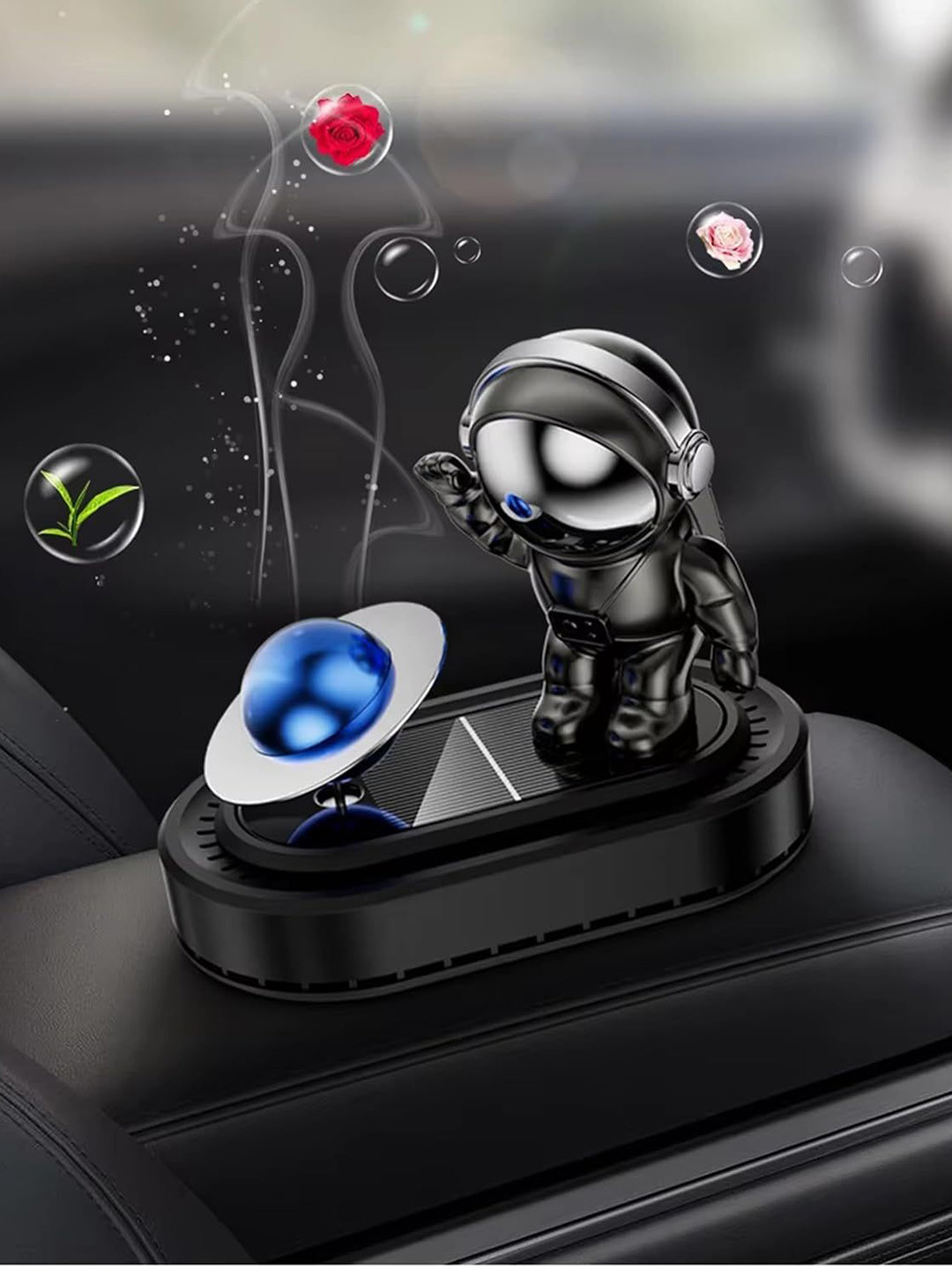 AUGEN Solar Astronaut Design Rotating Car Air Freshener
