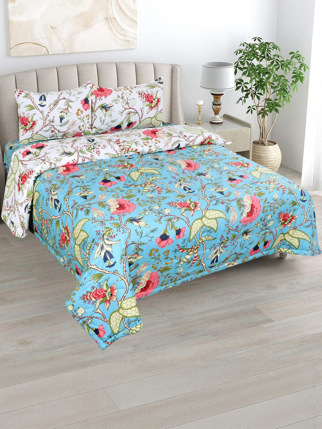 REALDREAM Floral Printed Comforter Set