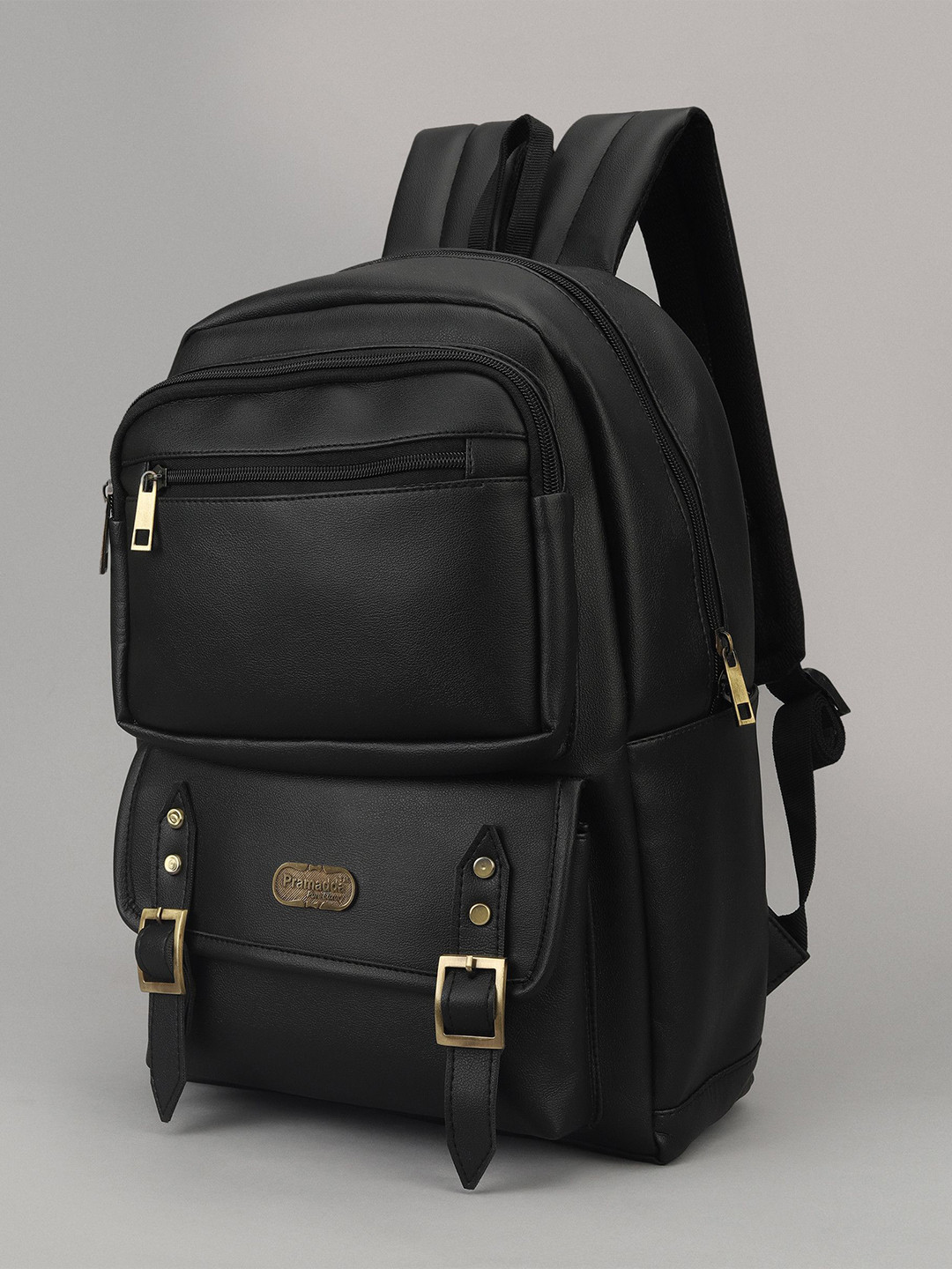 Pramadda Pure Luxury Men Solid Leather Backpack