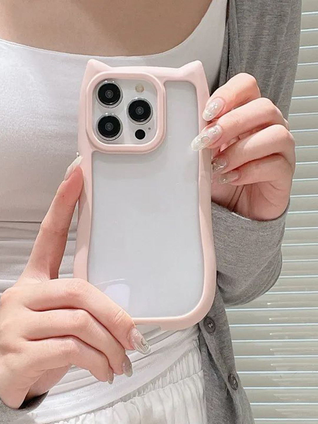 CASE CREATION Cat Ears iPhone 14 Pro Max Back Case Mobile Accessories