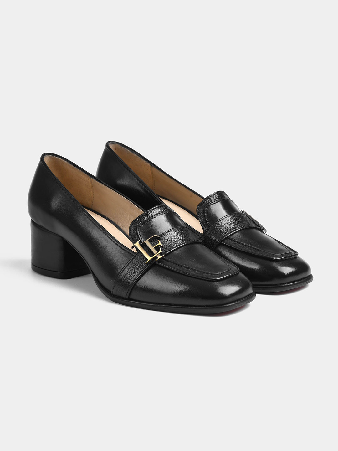 LUXORO FORMELLO Leather Block Pumps