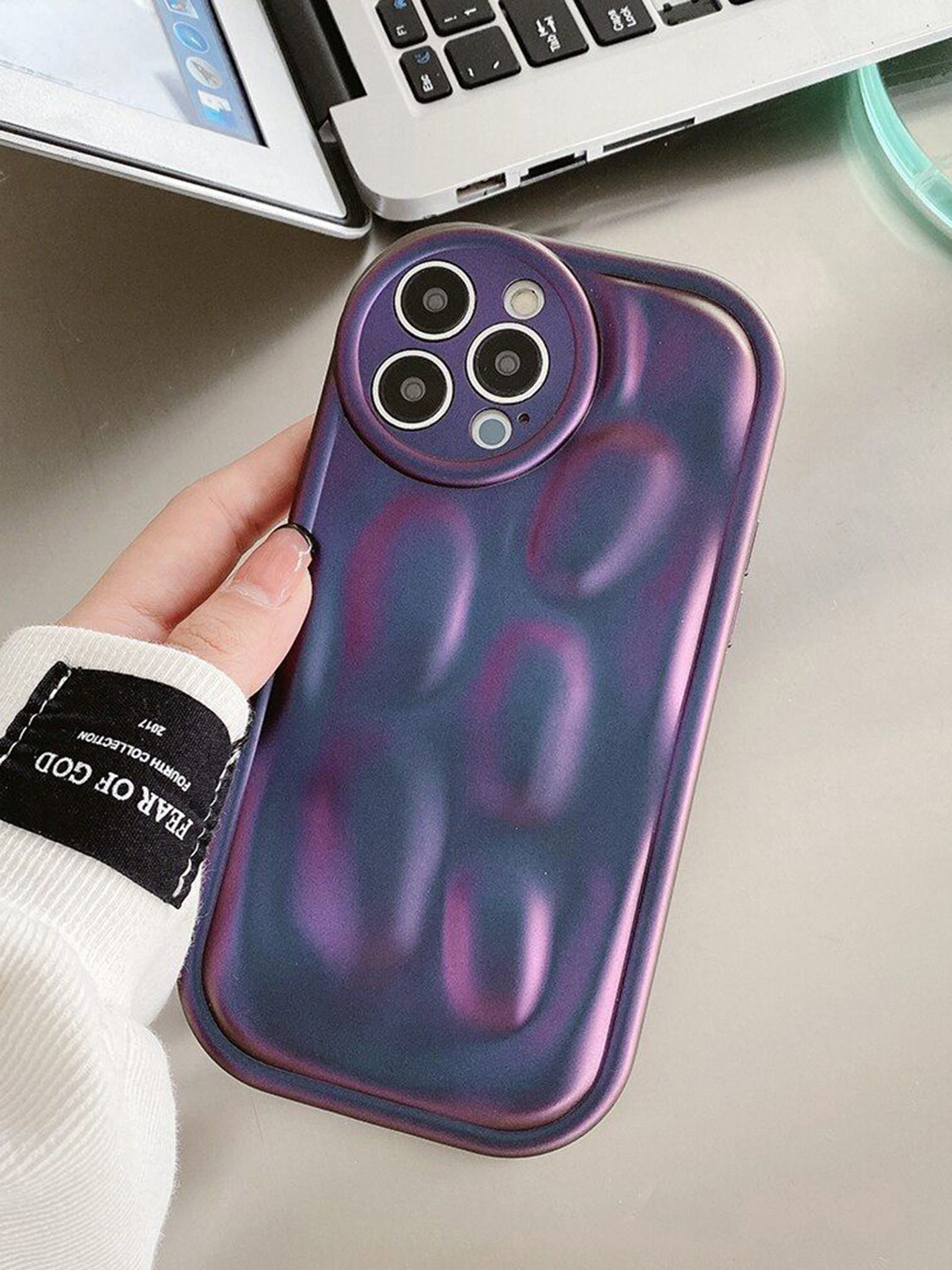 CASE CREATION Geometric Printed Real 3D iPhone 11 Bumper Case Mobile Accessories