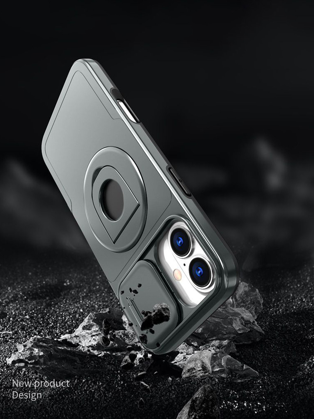 Luxury Kase Mag-Safe Shockproof Rugged Case with Ring Kickstand for iPhone 16 Plus