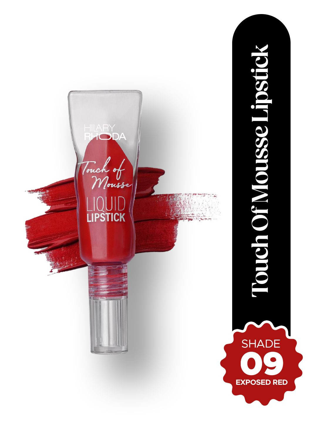 Hilary Rhoda Touch Of Mousse Matte Finish Waterproof Liquid Lipstick 5 ml-Exposed Red 09