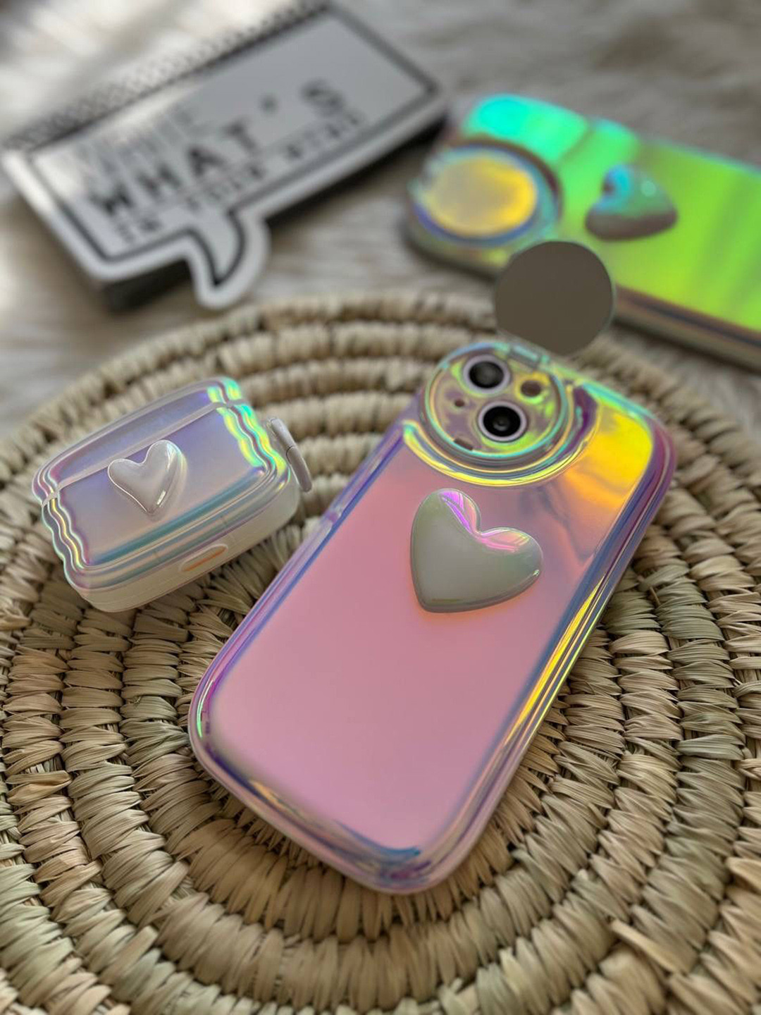 CASE CREATION Holographic Love Heart iPhone 11 Bumper Case Mobile Accessories