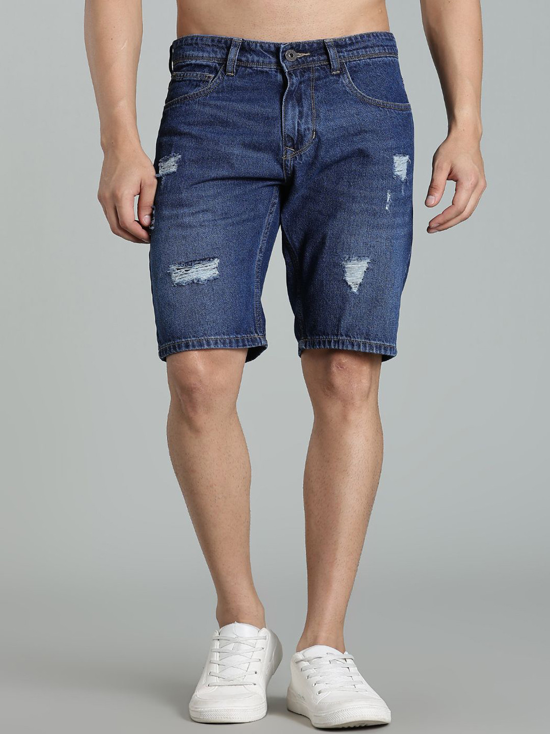 PAUL STREET Men Low-Rise Outdoor Denim Shorts