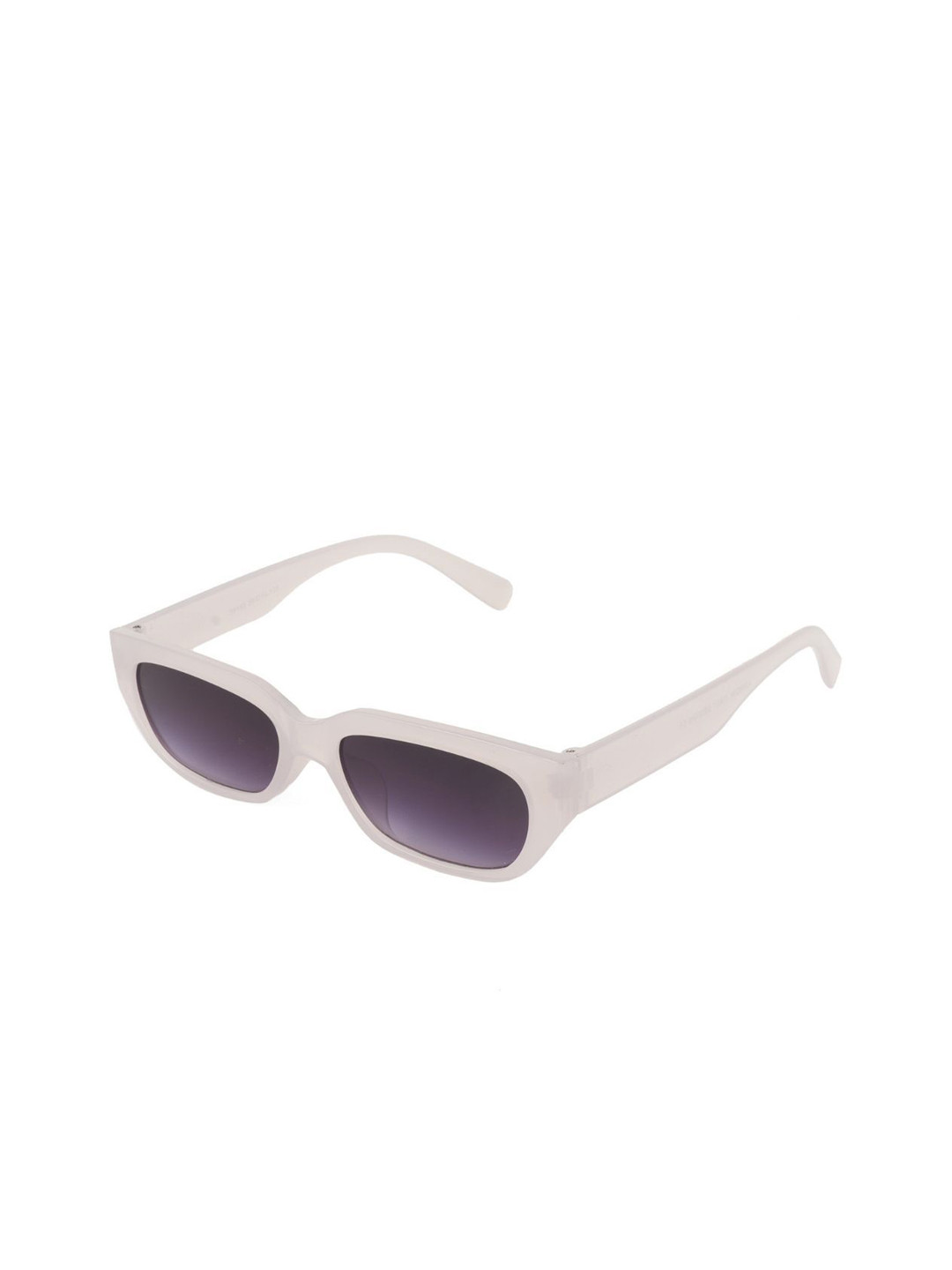 BAYBERRY Unisex Black Lens & White Oval Sunglasses with DS 1164