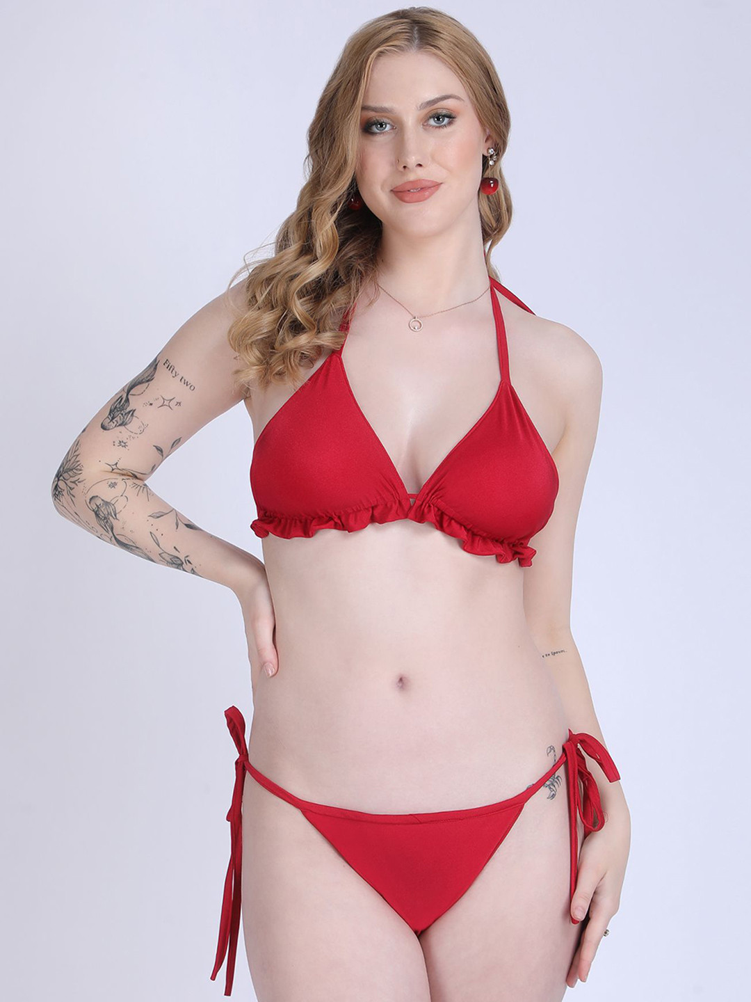 WOMAN IN YOU 2 Piece Glossy Shimmer Swim Bikini Set