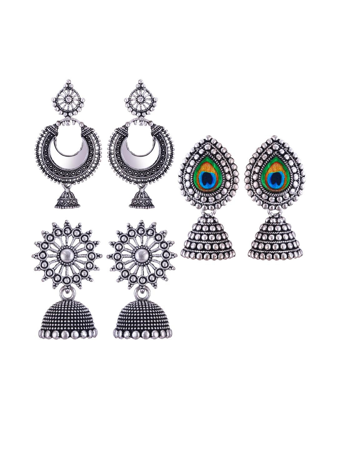 Sangria Alloy Silver-Plated Earrings