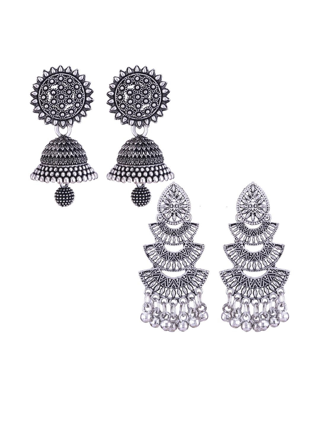 Sangria Alloy Silver-Plated Earrings