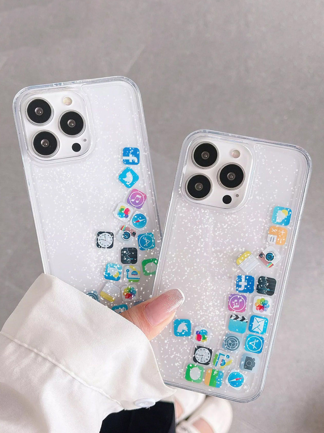 CASE CREATION Liquid Glitter iPhone Xs Back Case Mobile Accessories