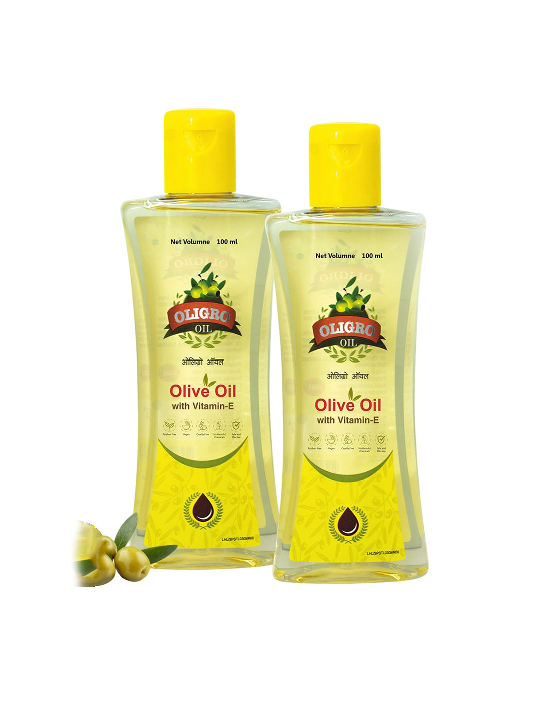 Leeford Set Of 2 Oligro Olive Oil With Vitamin E - 100ml Each