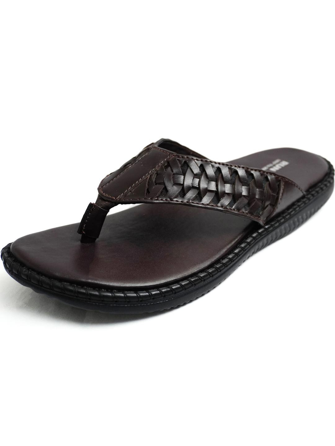 RUNRAVE Maroon Synthetic Flip Flops
