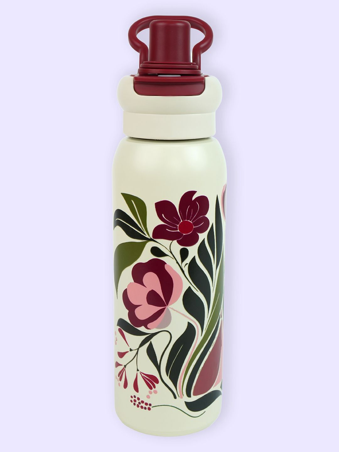 Little Surprise Box LLP Maroon & Cream Printed Stainless Steel Water Water Bottle 600ml