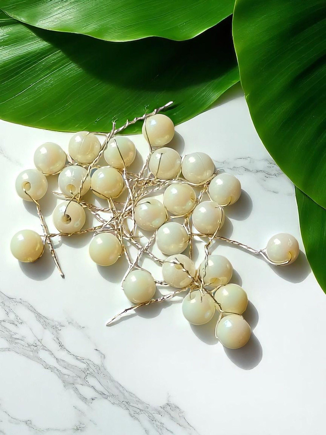CHANDERKASH Set Of 24 Bridal U-Shaped Faux Pearls Hair Pins