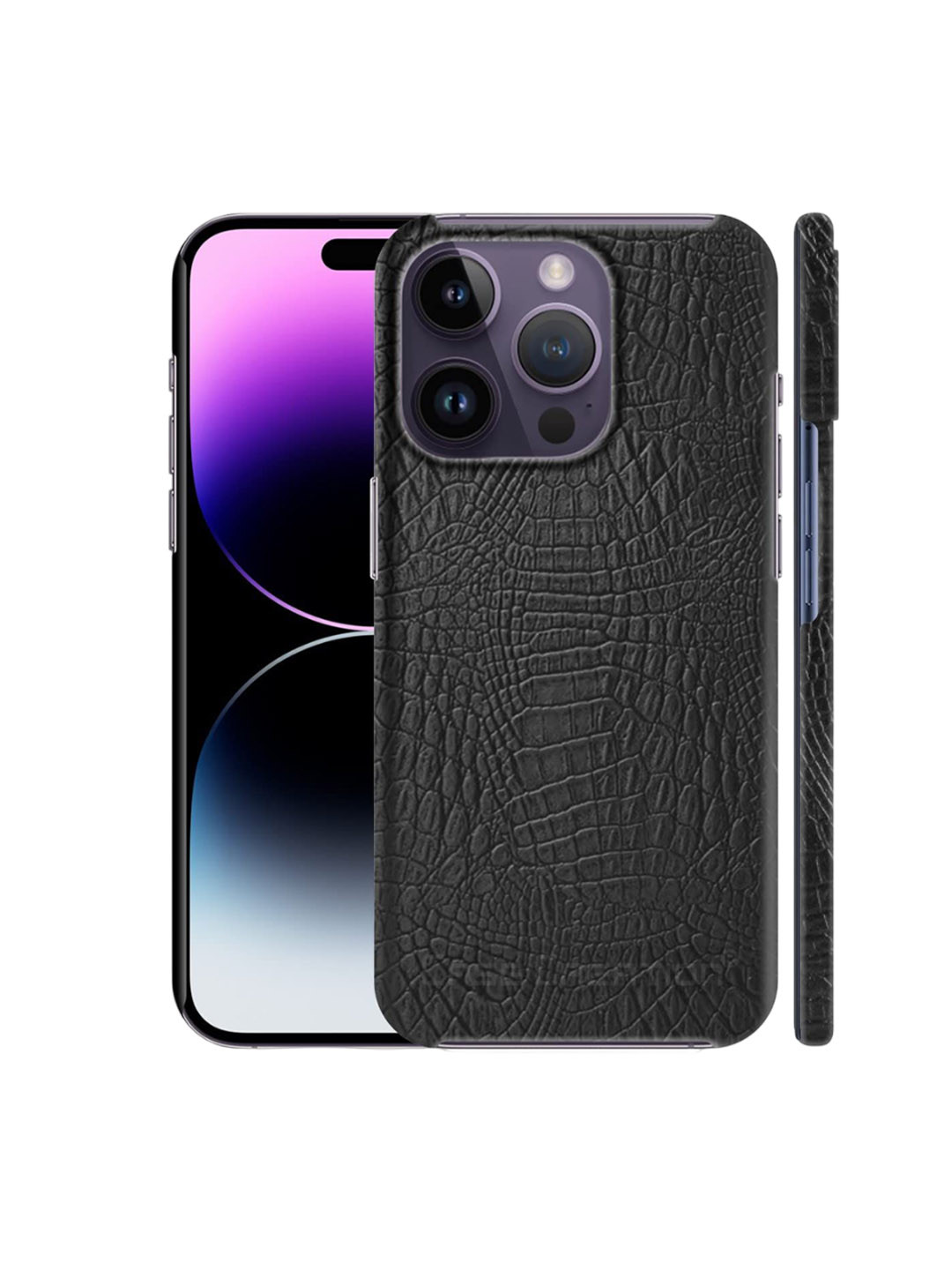 CASE CREATION Crocodile Leather Pattern iPhone 15 Pro Back Case Mobile Accessories