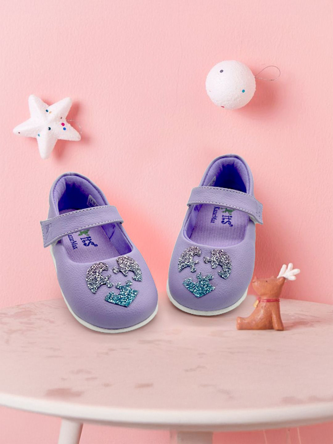 Hopits Infant Girls Glitter Embellished Mary Jane