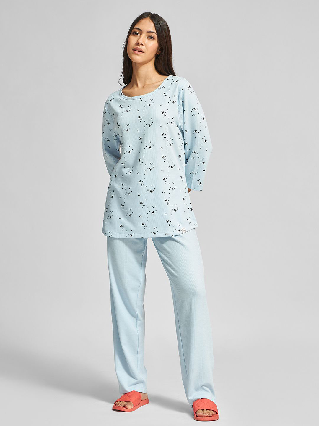 URBAN ADVENTURE Women Printed Cotton Round Neck Night suit