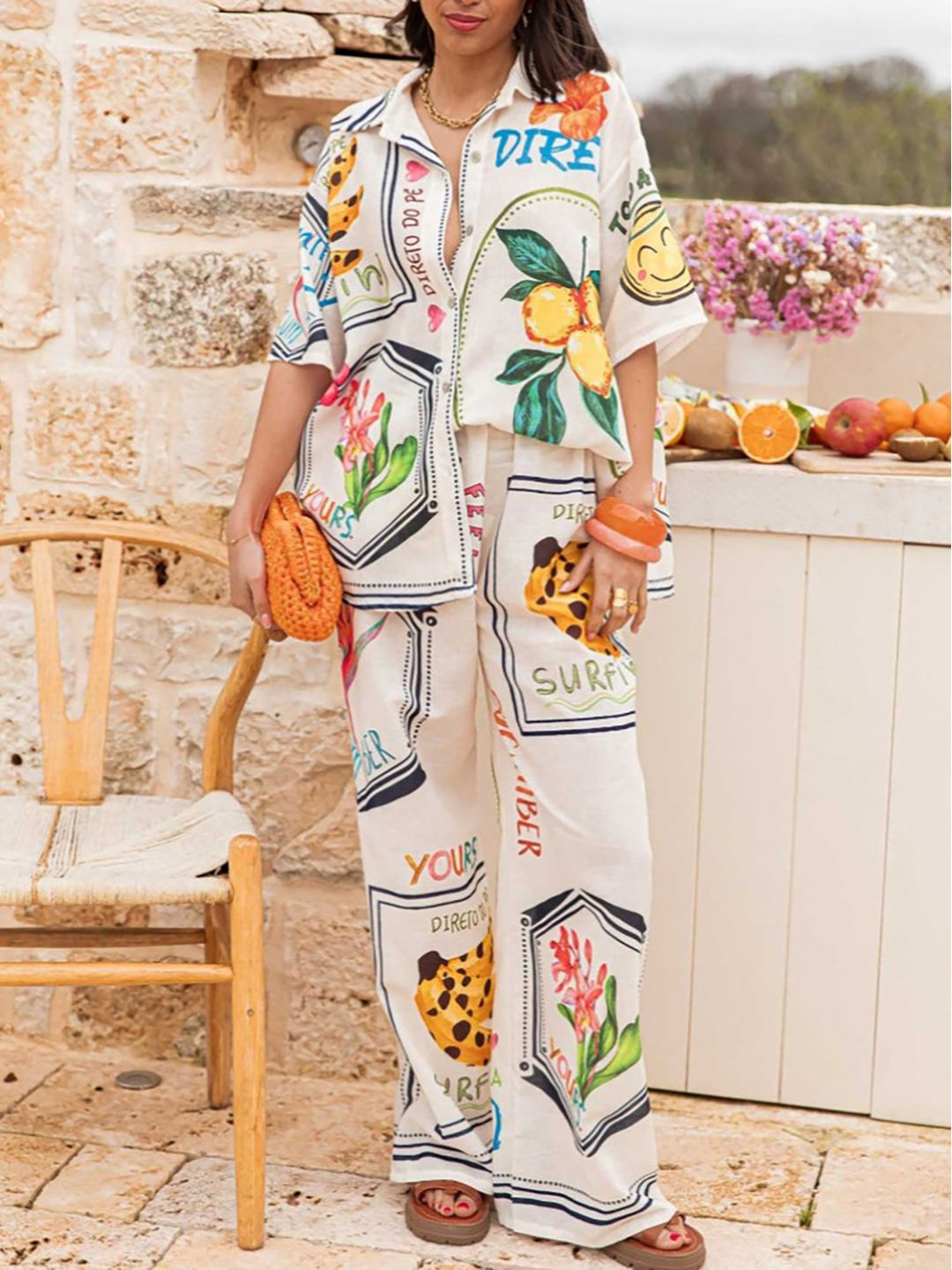 JC Mode Printed Shirt & Palazzo
