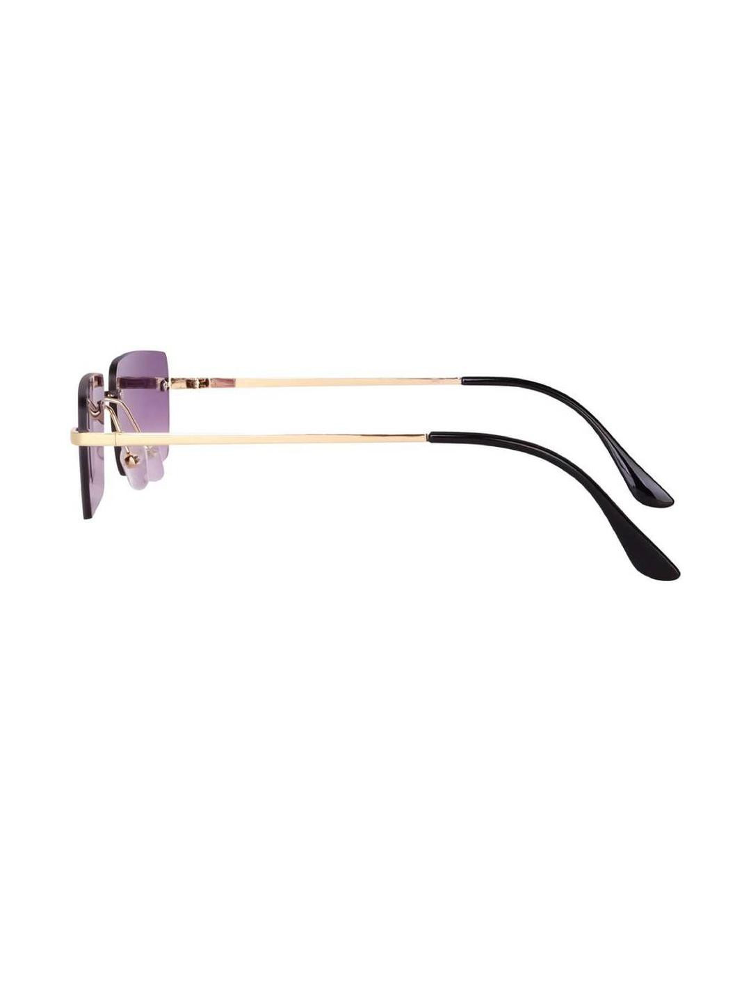 Arzonai Unisex Black Rectangle Sunglasses with UV Protected Lens