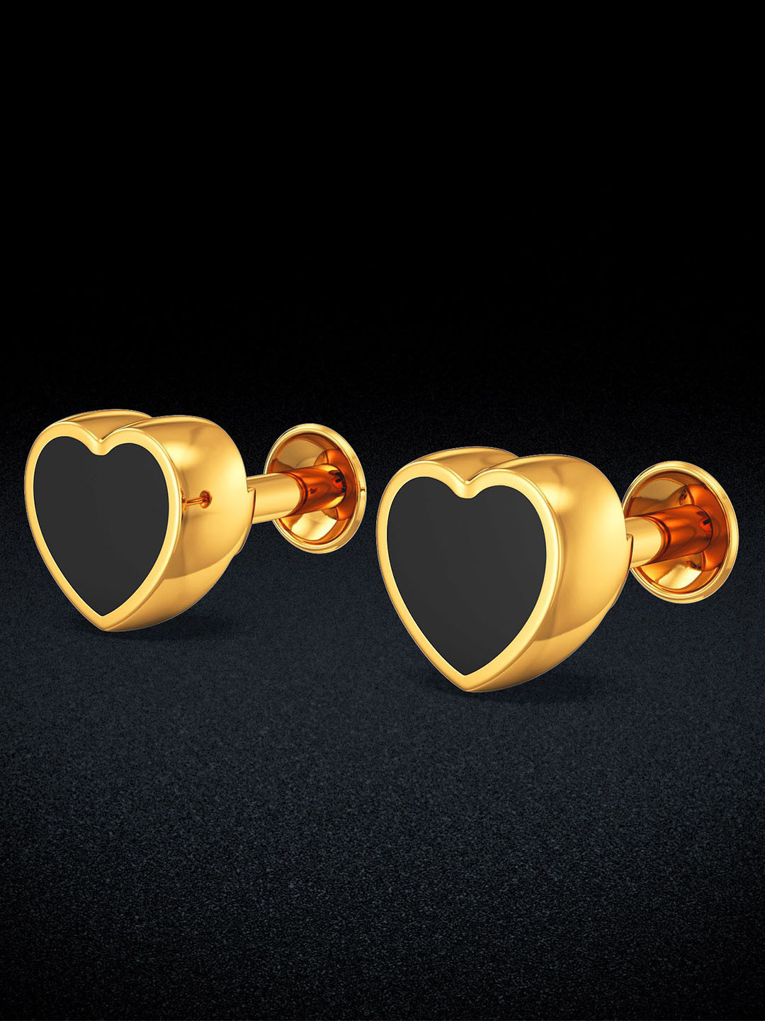 Joyalukkas Bold Heart Gold Studs