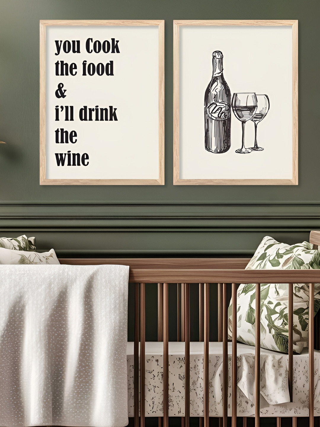 Kotart Brown & Black 2 Pieces Typography Printed Wooden Portrait Wall Arts