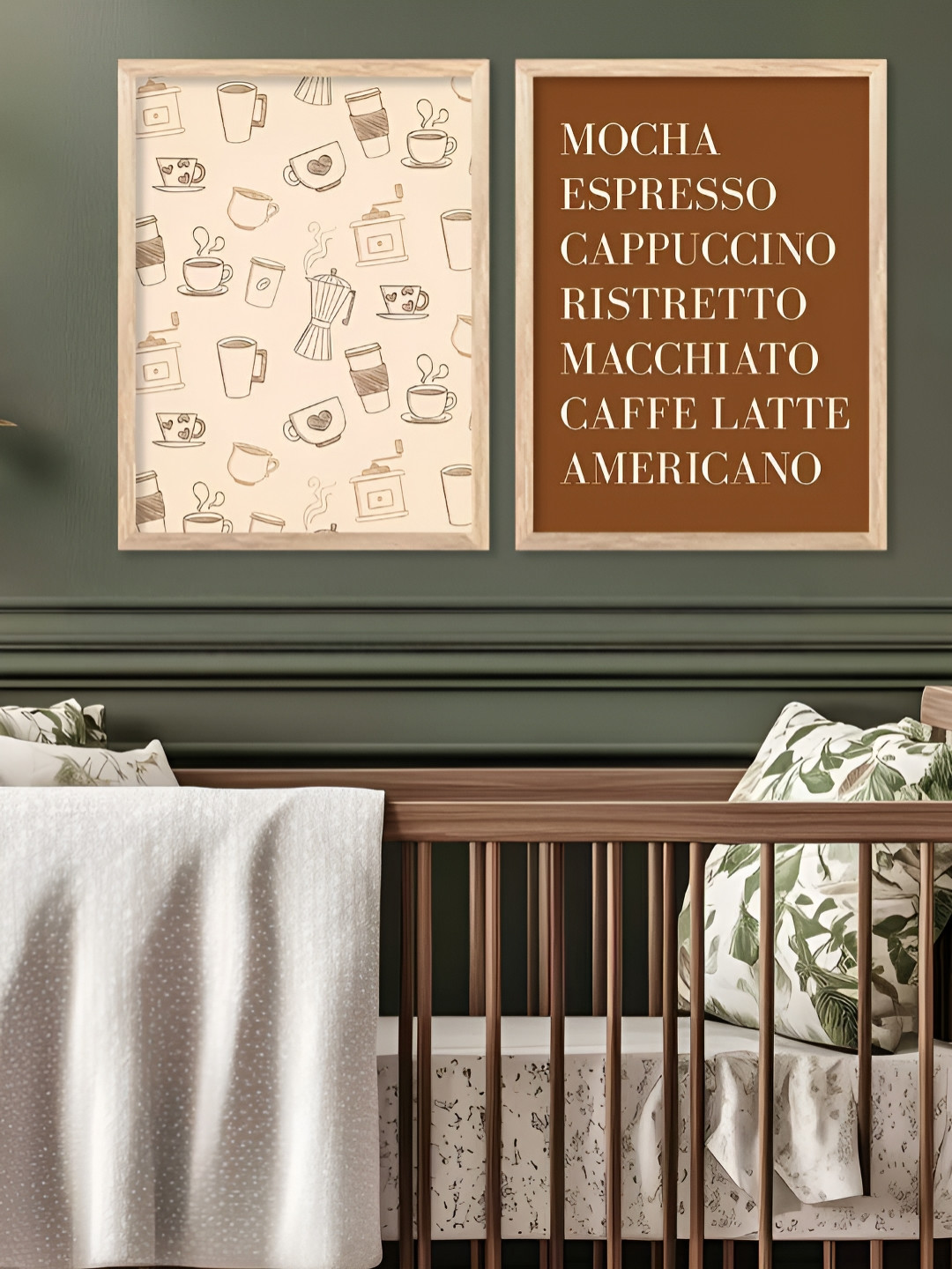 Kotart Restaurant Brown & White 2 Pieces Printed Wooden Wall Arts