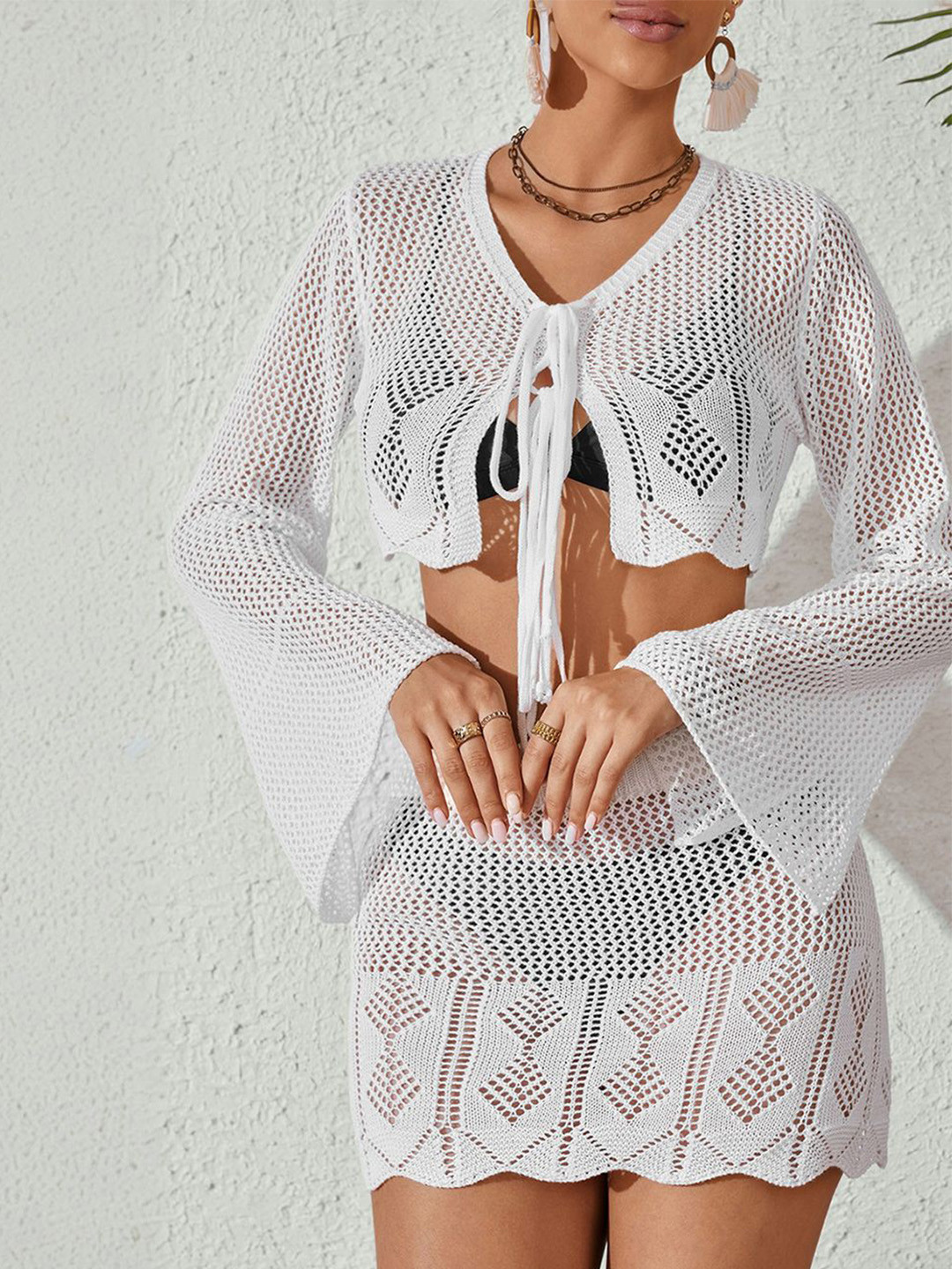 JC Mode V-Neck Swimwear Cover Up Set