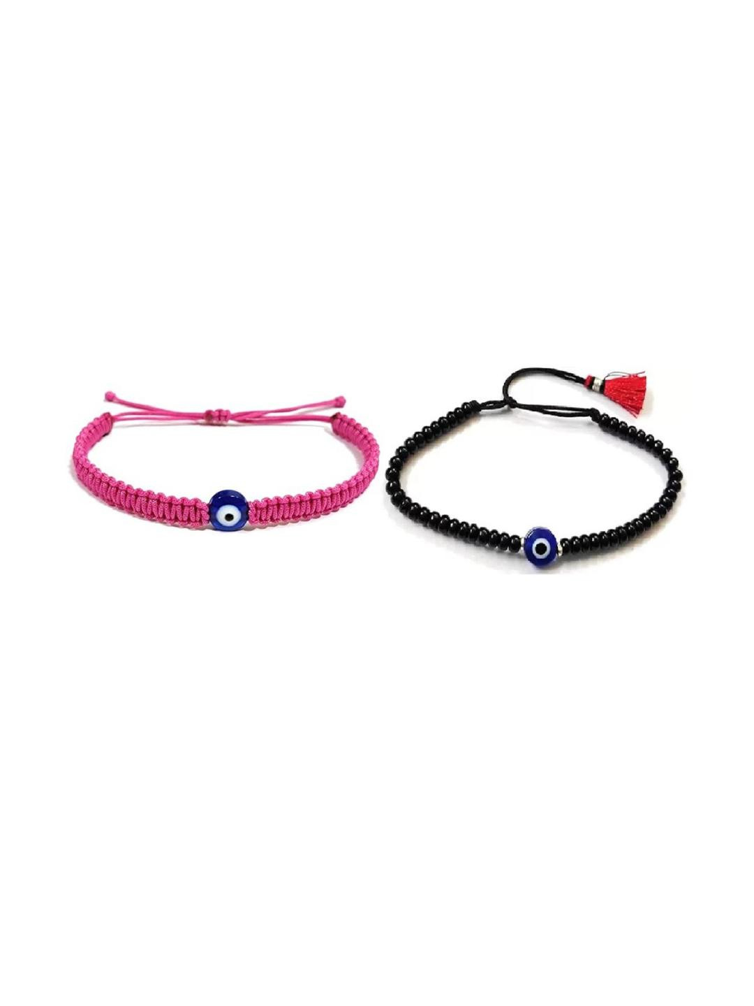 QNAM Pink Fabric Bracelet