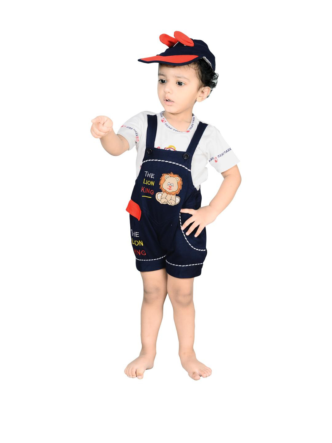 THE LITTLE BOY Kids Unisex Printed Dungarees