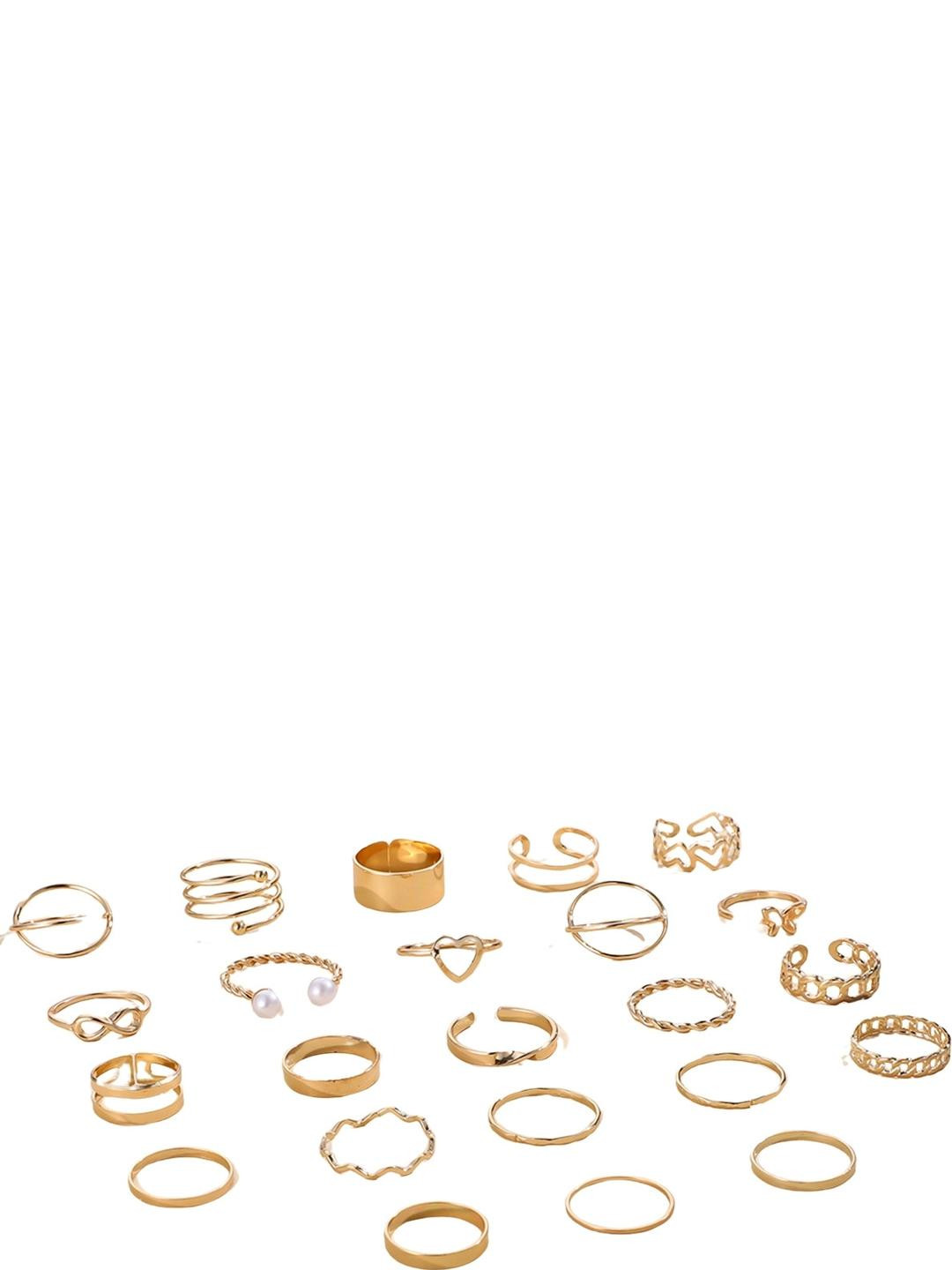 GEHNEY Joy of Jewels Women Sterling Silver Rings - Pack of 22